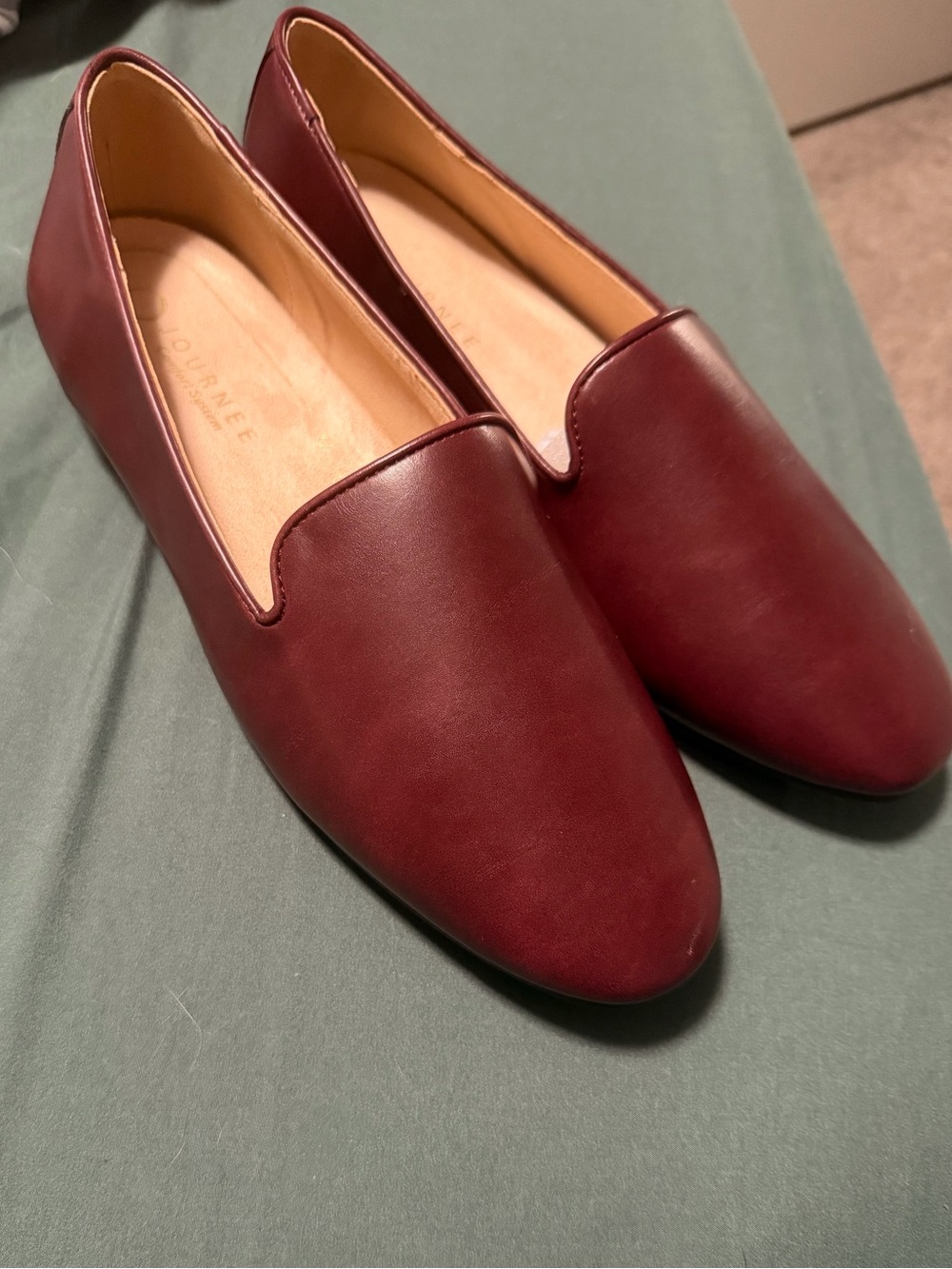 Journee Collection Women's Burgundy Slip-On Loafers